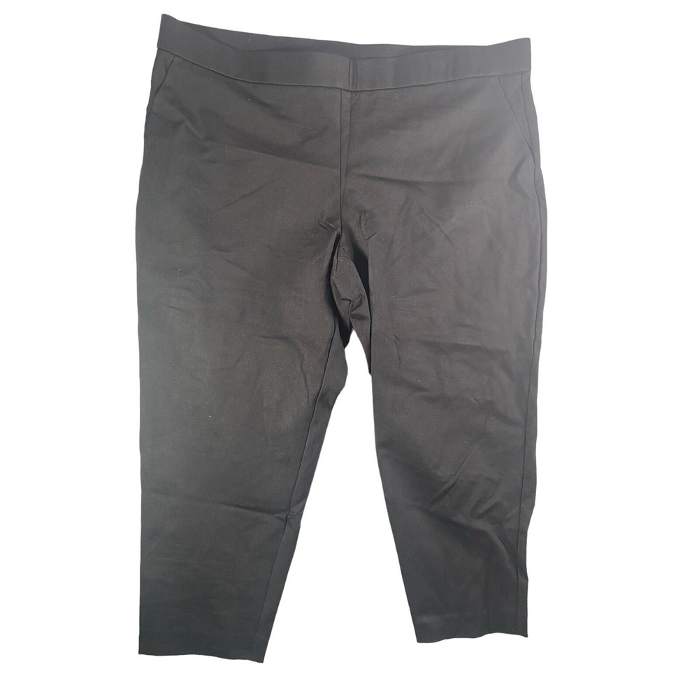 Michael Kors Womens Pull On Capri Pants in Black Plus Size‎ 3X